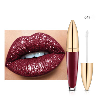 Rouge à lèvres longue durée brillant diamant 18 couleurs