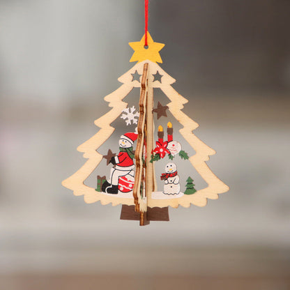 Pendentif en Bois de Noël