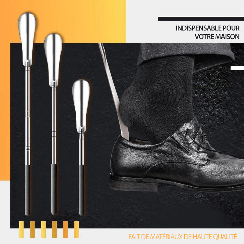 🏠Chausse-pied rétractable en acier inoxydable
