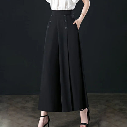 Pantalon large plissé élégant