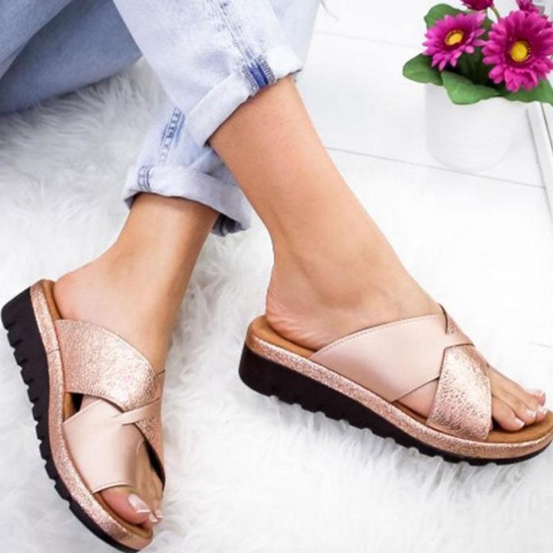 Femmes Plate-Forme Sandales Confortables Peep Toe