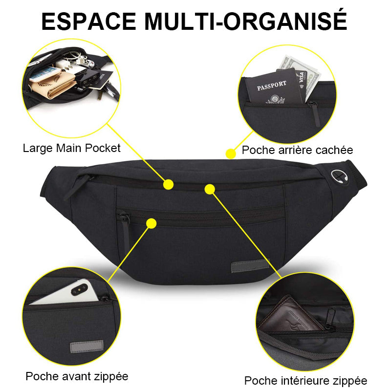 Grand Sac de Ceinture avec Pochette Banane