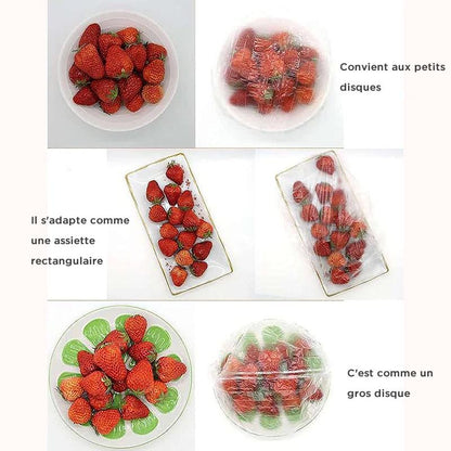 Couvertures Alimentaires Jetables Sacs de Conservation Frais (100PCS)