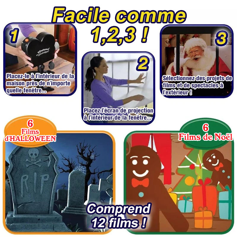 Projection holographique d'Halloween