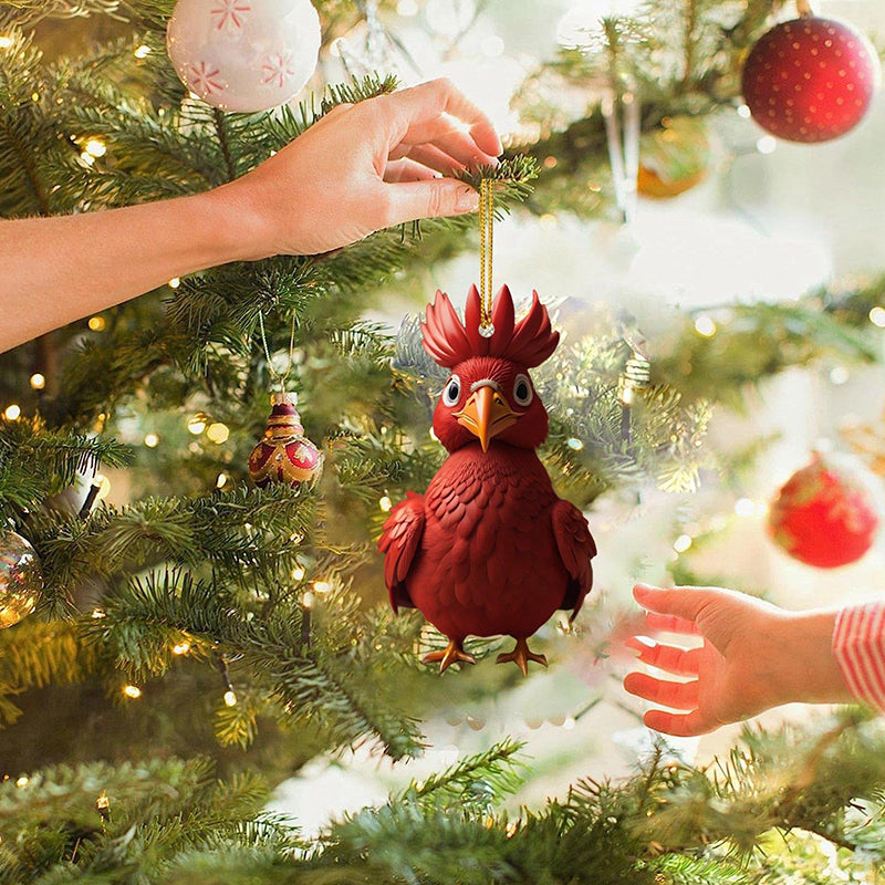 Ornements décoratifs de coq de dessin animé