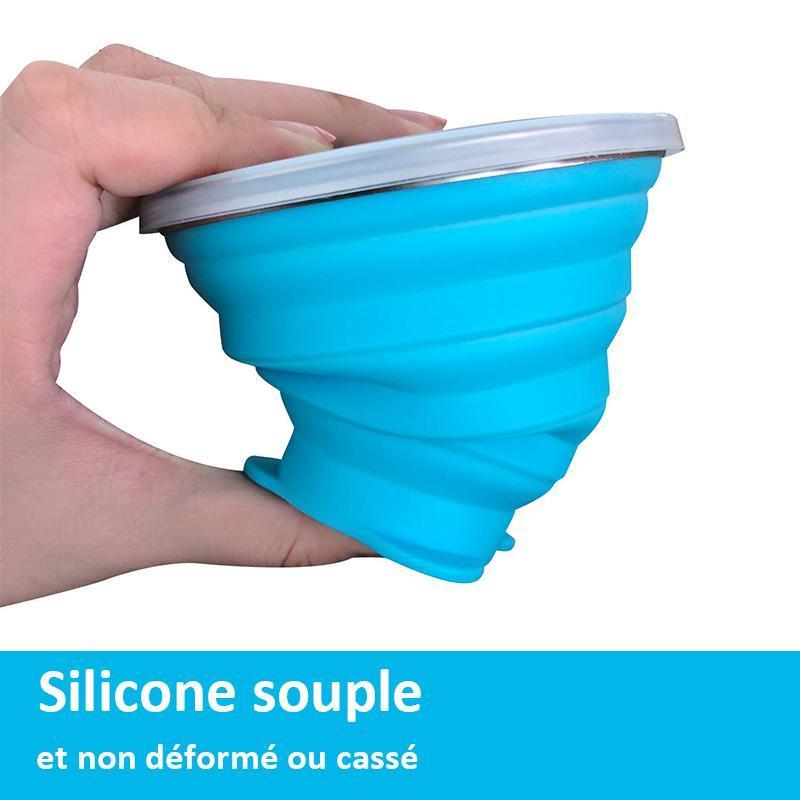 Tasse Portative De Voyage En Silicone Pliable