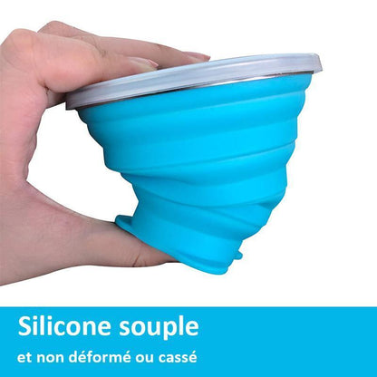 Tasse Portative De Voyage En Silicone Pliable
