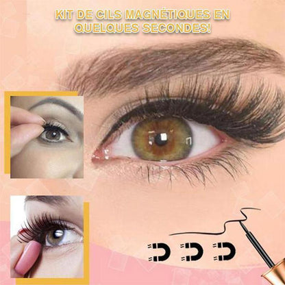 Eye-Liner et Faux Cils Magnétiques Imperméables