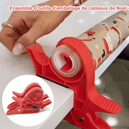 🌲Ensemble d'outils d'emballage de cadeaux de Noël