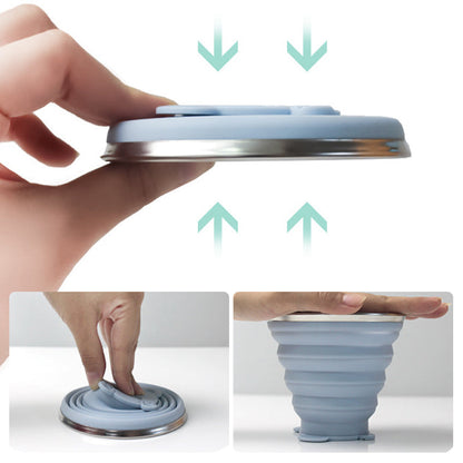 Tasse en silicone portable pour les voyages