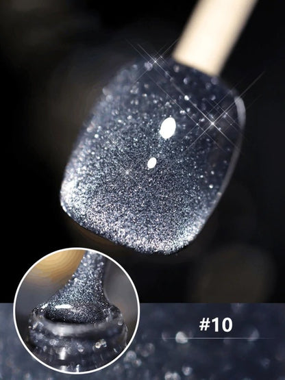 🎉Vernis à Ongles œil de Chat Laser Diamanté