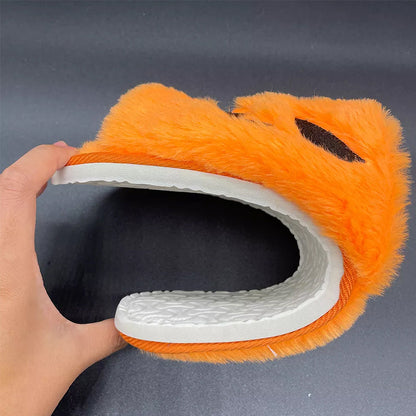 Chaussons d'Halloween Visage de Citrouille