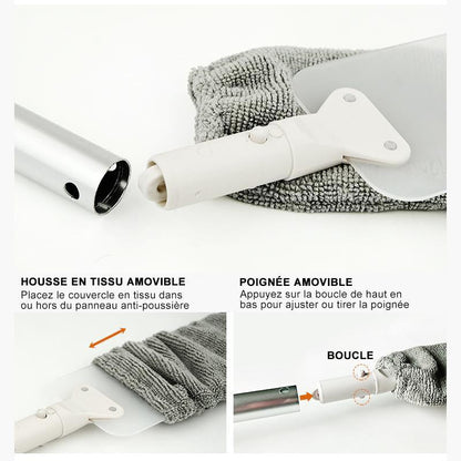 Écart de poussière brosse à long manche