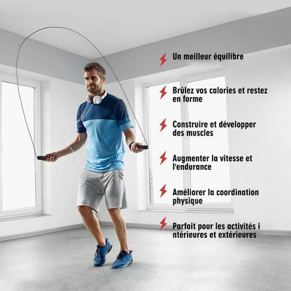Corde à Sauter en Acier Ergonomique