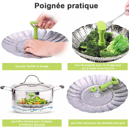 Vapeur Pliante En Acier En Forme De Fleur