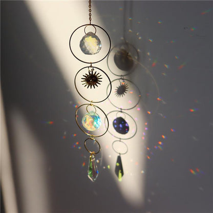 Prisme de Boule de Cristal Multicolore Capteur de Soleil