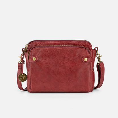 Sac à bandoulière et pochette en cuir à trois couches