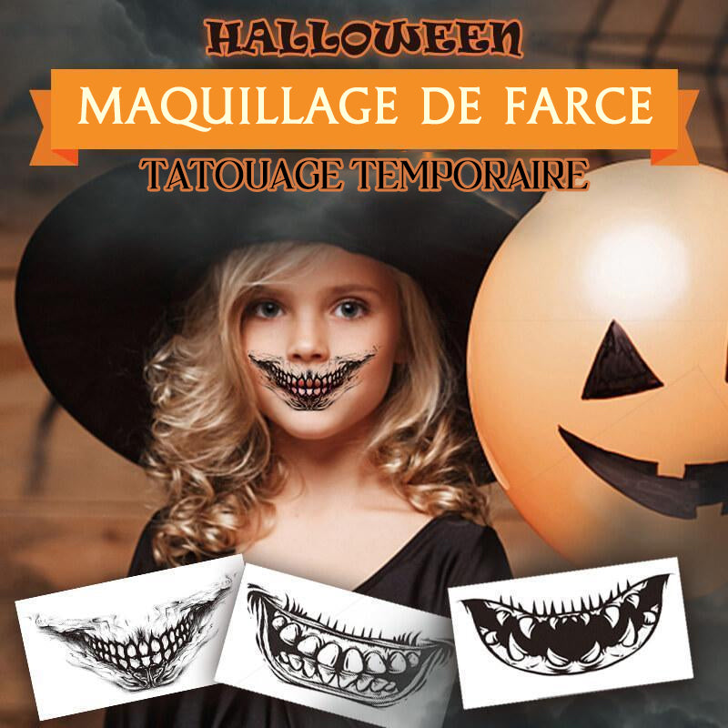 🎃Halloween tatouage temporaire maquillage farce🎃