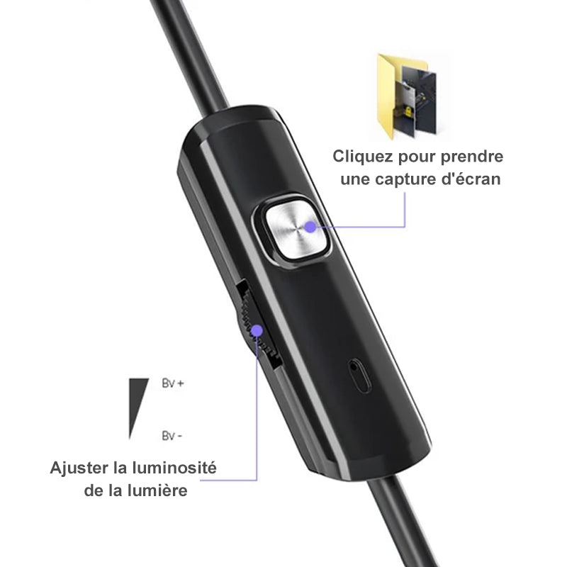 🔥Caméra d'Endoscope WiFi Semi-rigide à Mise au Point Automatique