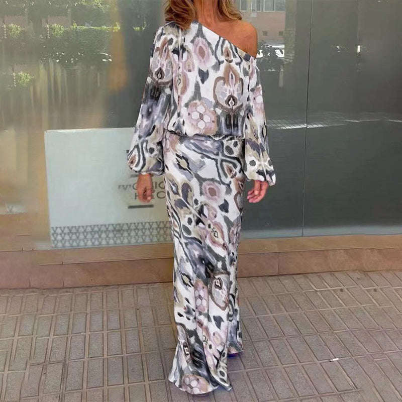 🔥 Spécial été 🔥Ensemble de Robes Asymétriques au Motif Abstrait