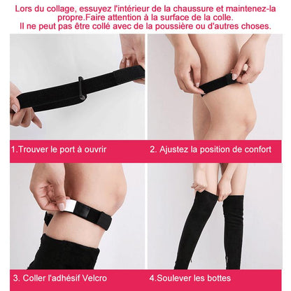 Sangle antidérapante pour bottes au genou