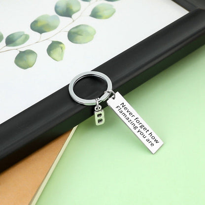 Porte-clés inspirant en acier inoxydable