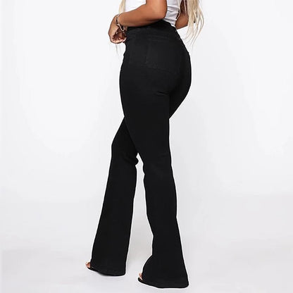 Jean Délavé à Taille Haute pour Femmes