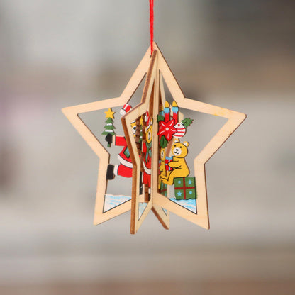Pendentif en Bois de Noël