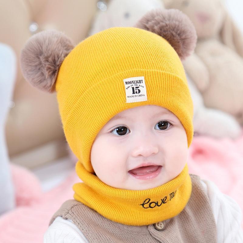 Chapeau et Écharpe Chaud Hiver Pour Bébés