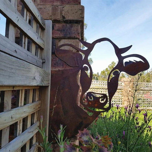 Décoration en Métal de Chèvre / Vache Voyante