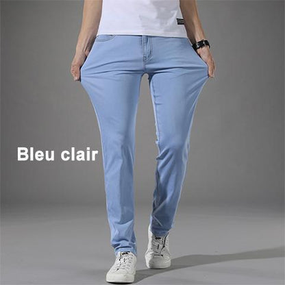 Ultrathin Micro Elastic Jeans Pour Hommes