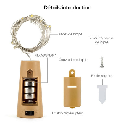 Veilleuse LED pour bouteille en liège DIY