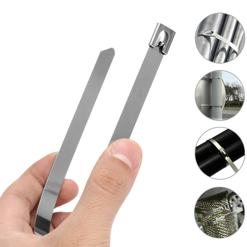 Attaches Etalliques à Fermeture Rapide pour Câbles (100 PCs)
