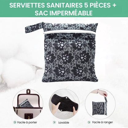 Ayez à la fois la santé et l'argent - Des tampons réutilisables qui peuvent être utilisés pendant au moins 4 ans (couleur aléatoire)