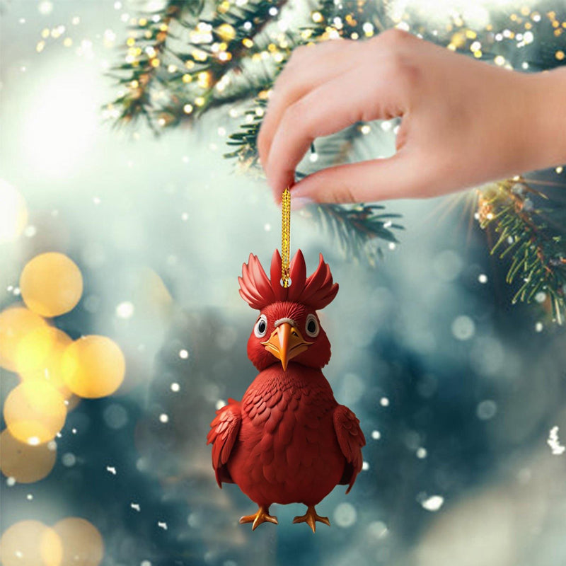 Ornements décoratifs de coq de dessin animé