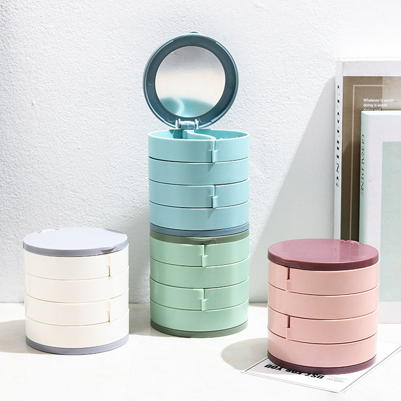 Boîte à bijoux rotative multicouche