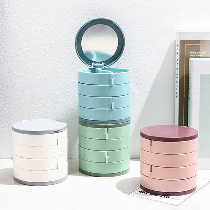 Boîte à bijoux rotative multicouche