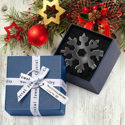 🎁Vente de Noël🎁Outil multifonction flocons de neige en acier inoxydable 18 en 1