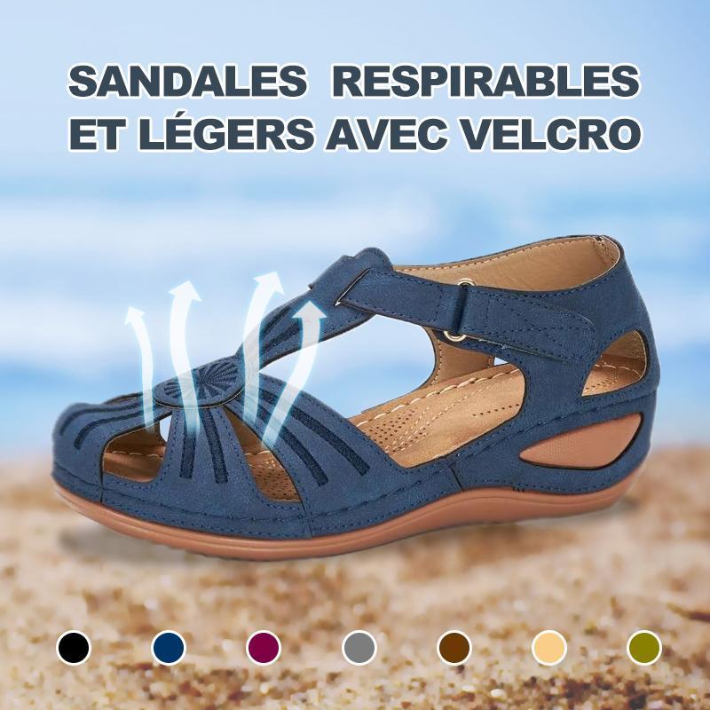Sandales Respirables Et Légers Avec Velcro Pour Femmes