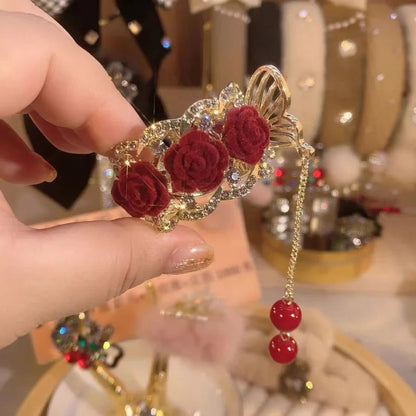 Épingles à cheveux roses vintage
