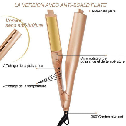 Fer à lisser et Fer à friser-2 en 1