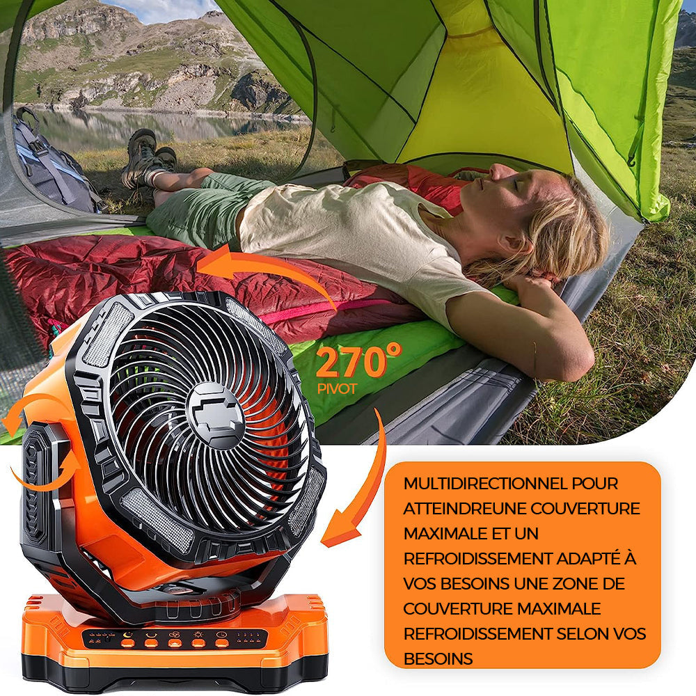 Ventilateur LED de Camping avec Lumière