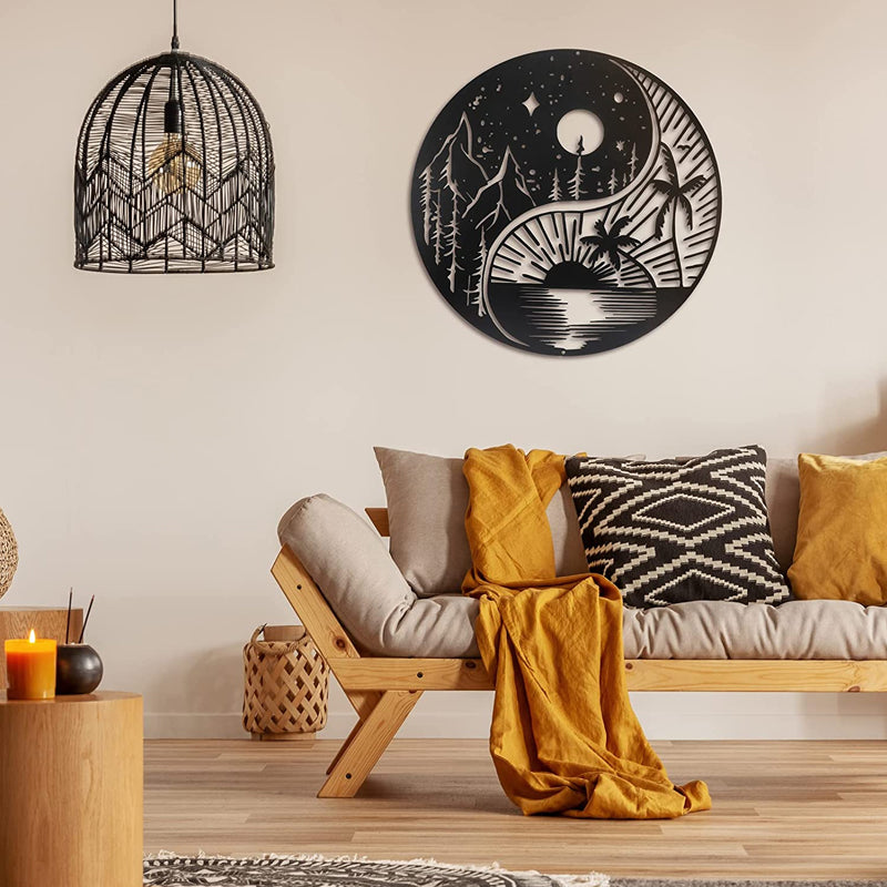 ✨Décoration Murale en Métal Arbre de Vie et 3 Oiseaux à Suspendre