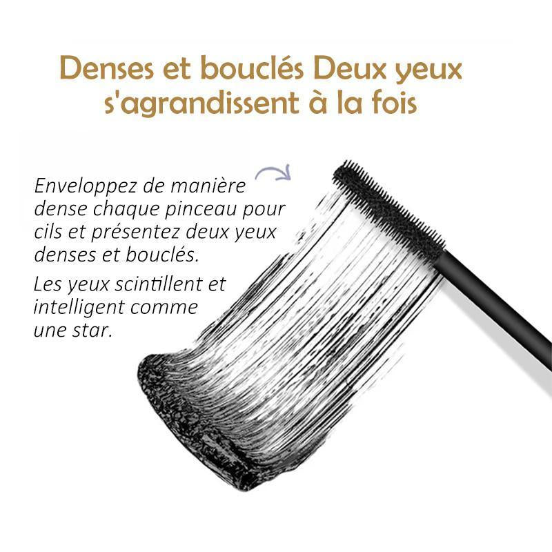 Mascara d'allongement épais en fibre de soie imperméable 4D