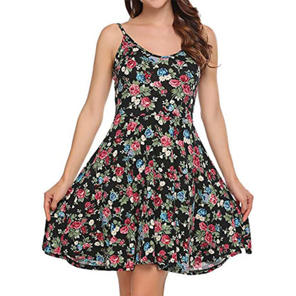 Robe d'été à Bretelles Ajustables de Plage