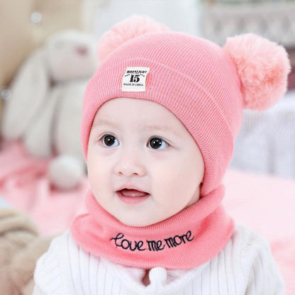 Chapeau et Écharpe Chaud Hiver Pour Bébés