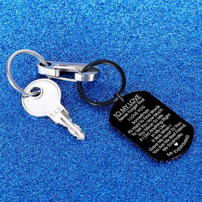 TO MY LOVE - Porte-clés motivant en acier inoxydable