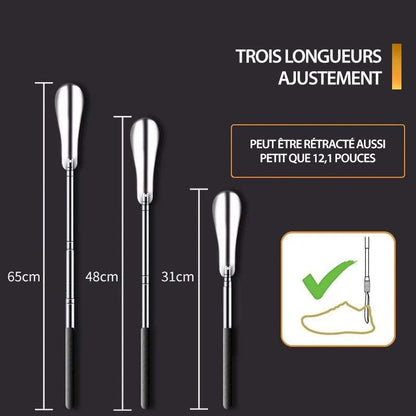 🏠Chausse-pied rétractable en acier inoxydable