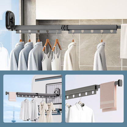 Séchoir à Linge Pliable Mural avec Ventouse