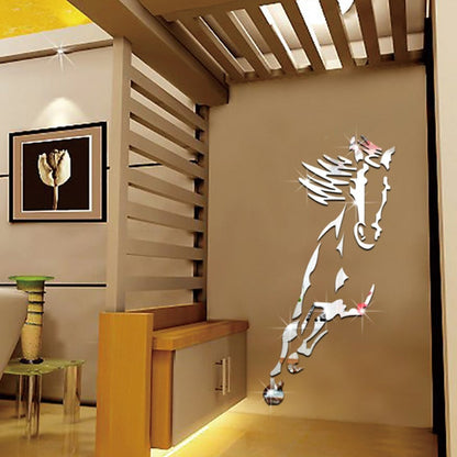 Sticker Mural Cheval Miroir Moderne Acrylique 3D